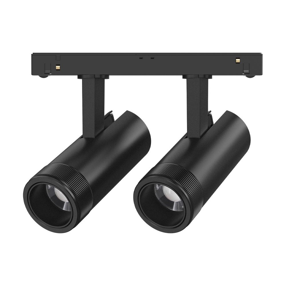 DC48V magnetic twin spotlight module, black finish
