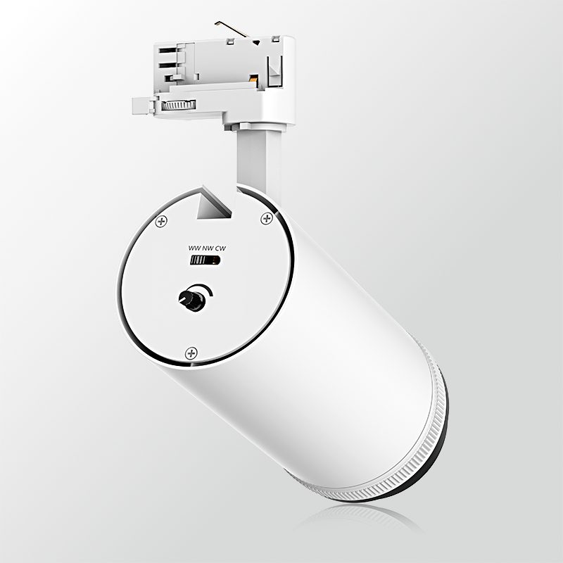 E02 zoomable LED track light, 20 W, integrated driver