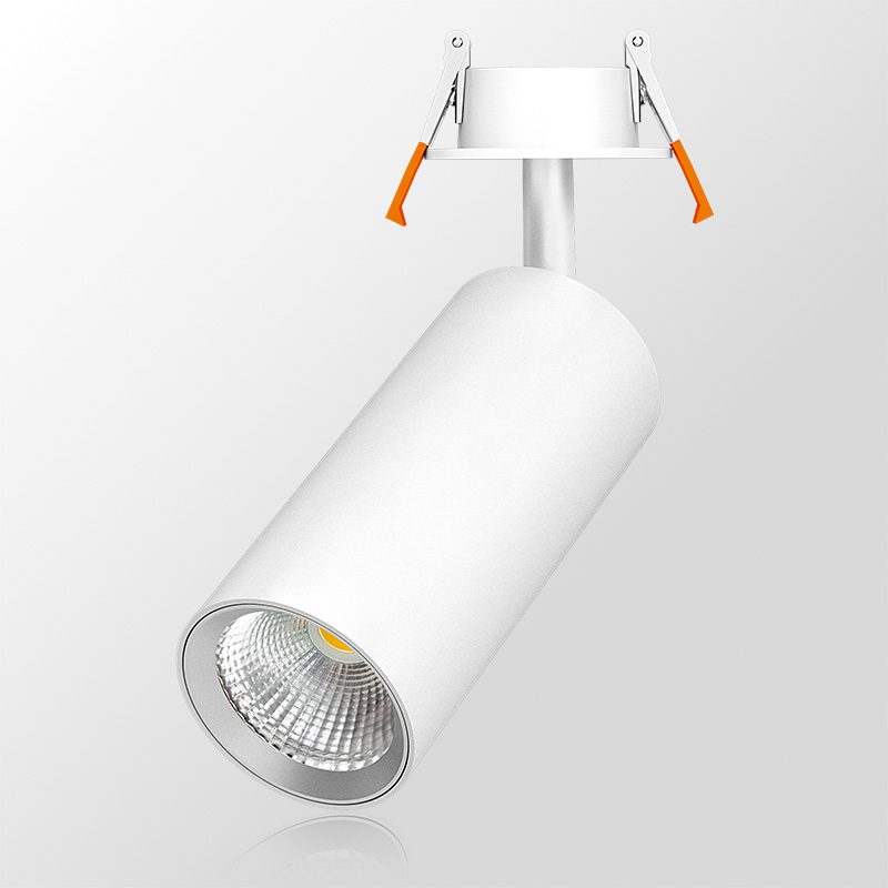 F1M modular LED track light, 15 W, recessed installation