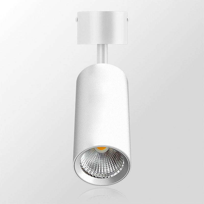 F1M modular LED track light, 15 W, surface mounted on rod