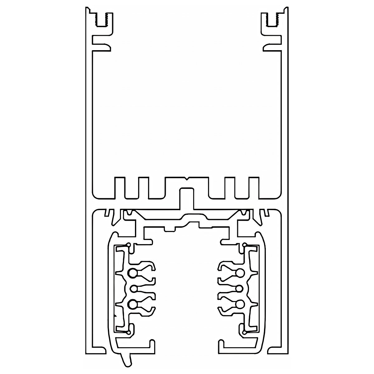 Track Rail (Heavy) — 4-Wire Track Lighting track lighting component LX-4W-TRH