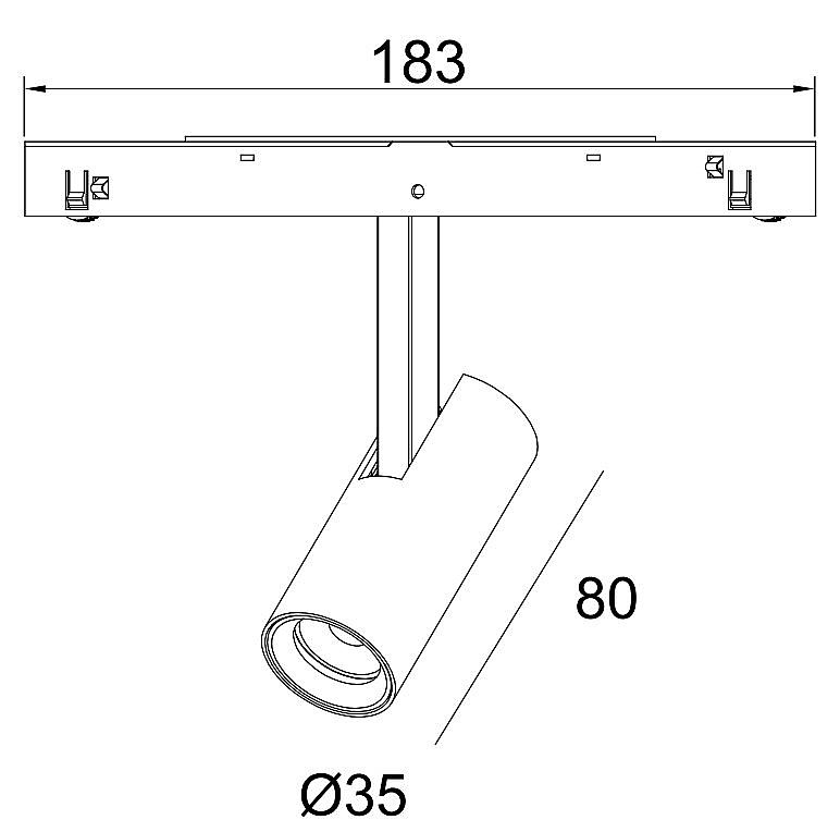 X Flexible Connector — 48V Magnetic track lighting component LX-48V20-XFX